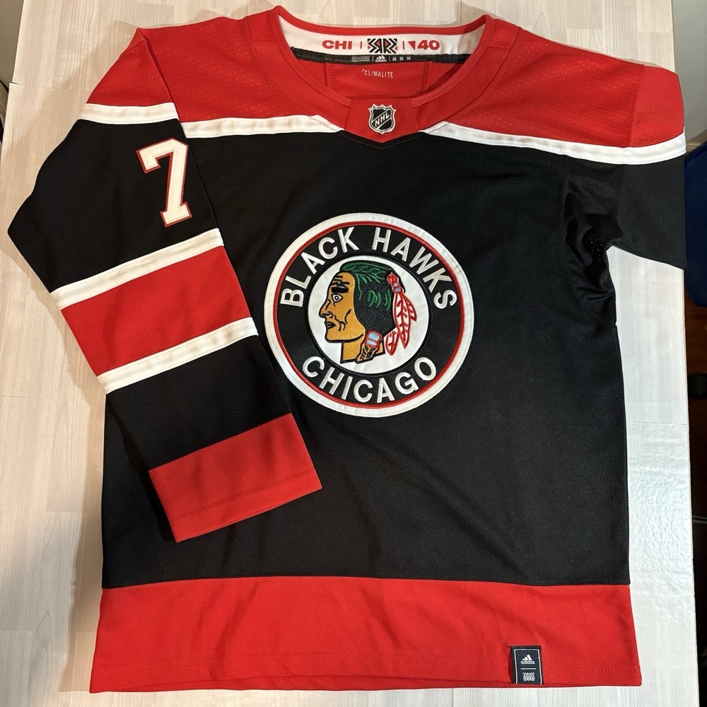 Kirby Dach Chicago Blackhawks NHL Adidas Reverse Retro Jersey 2020-21 Size 50